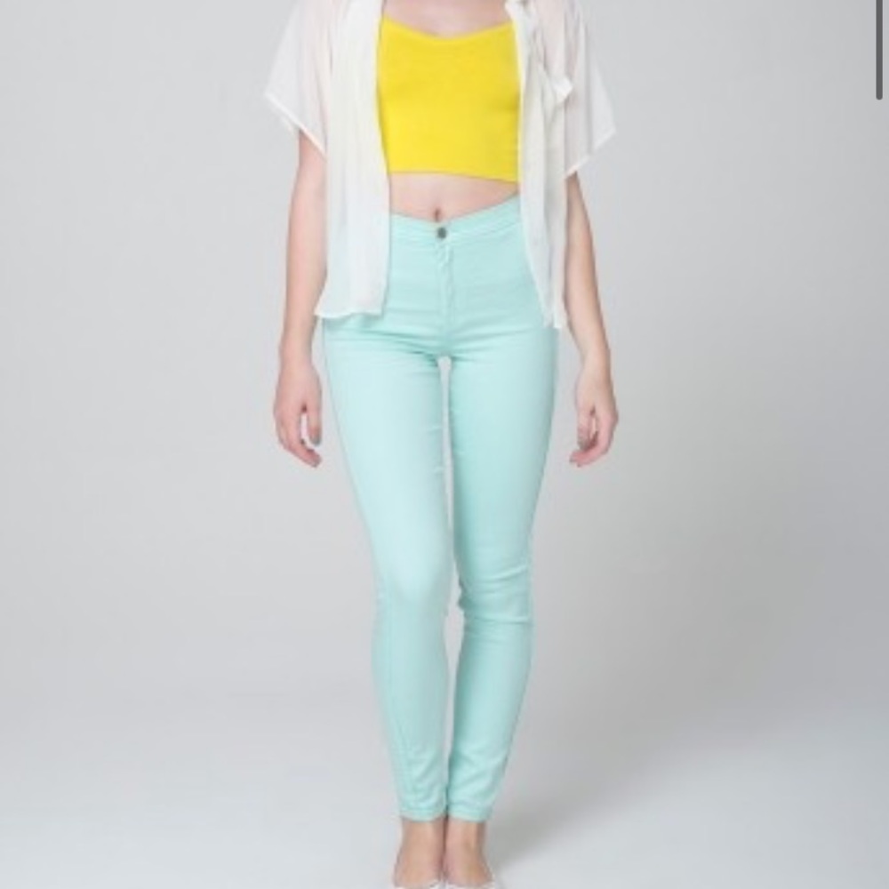 Teal American Apparel Easy Jean